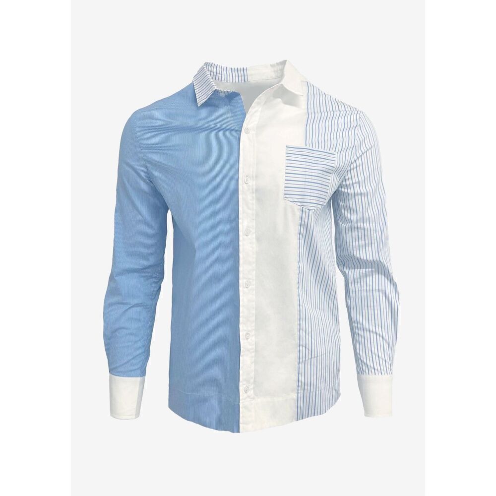 New Ser.o.ya NYC Teagan Button Down Striped Shirt - Picture 3 of 11